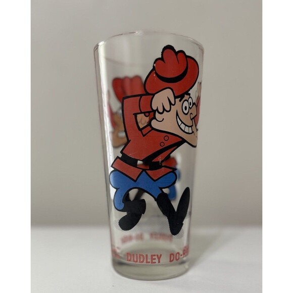 Vintage Dudley Do-Right Glass 1970'S RED LETTERS - Picture 3 of 5